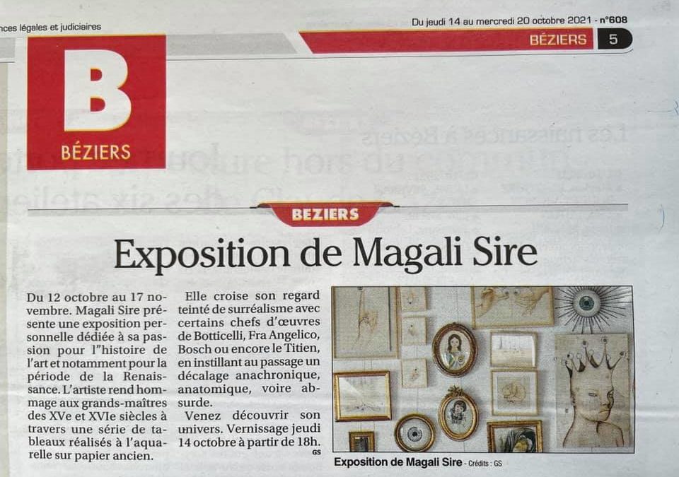 Le petit journal de Béziers - Magali Sire - le 14 octobre 2021