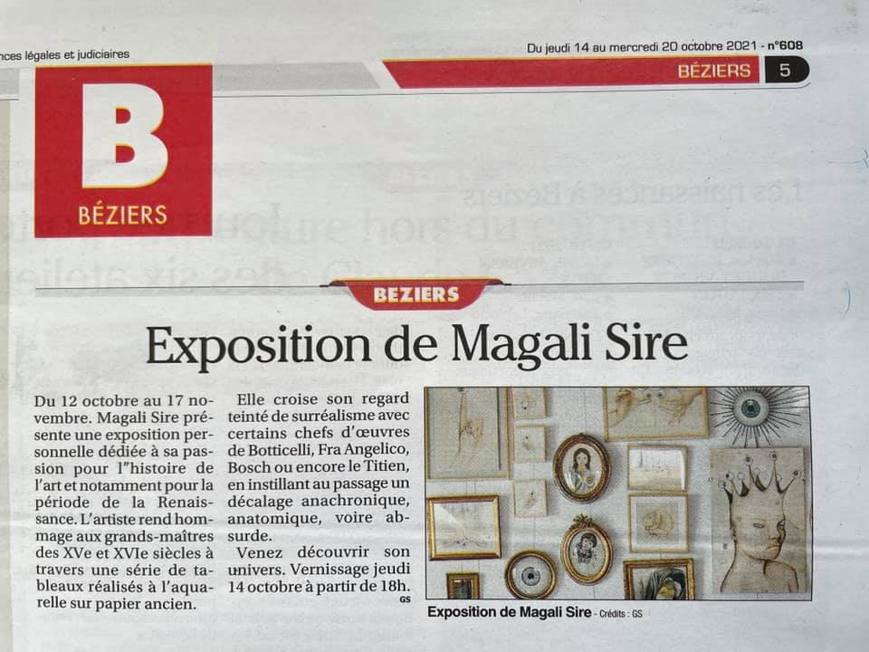 Le petit journal de Béziers - Magali Sire - le 14 octobre 2021