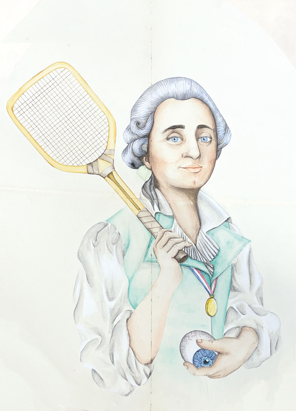 Louis XVI, médaillé d’or au jeu de paume | 2021<br/> 60 x 50cm